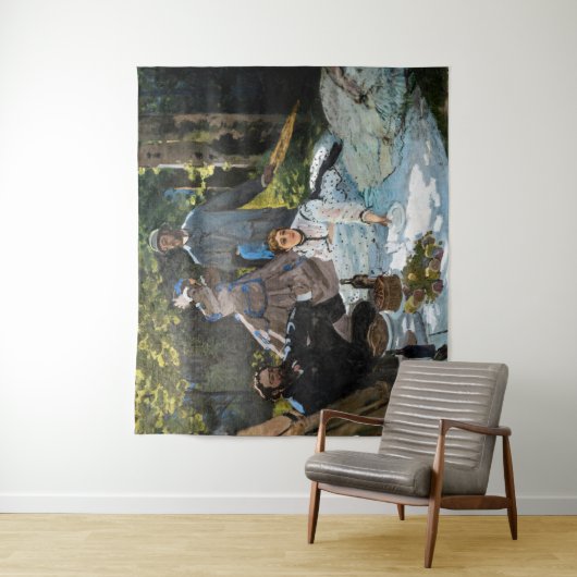 Claude Monet - Luncheon op het gras, rechterpaneel Wandkleed (In situ)