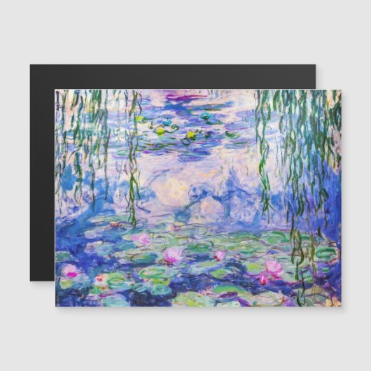 Claude Monet - Lys à eau 1919 Carte magnétique (Devant / Derrière)