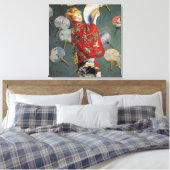 Claude Monet- Madame Monet met een kimono Canvas Afdruk (Insitu (Slaapkamer))
