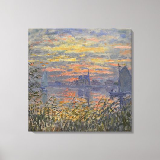 Claude Monet- Marine Uitzicht met een Sunset Canva Canvas Afdruk (Voorkant)