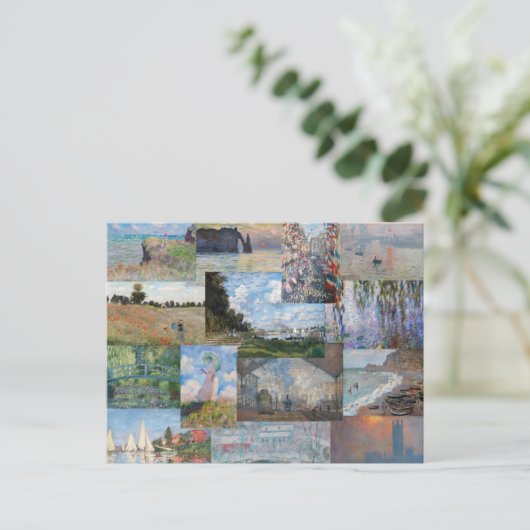 Claude Monet - Masterstuks Patchwork Briefkaart (Staand voorkant)