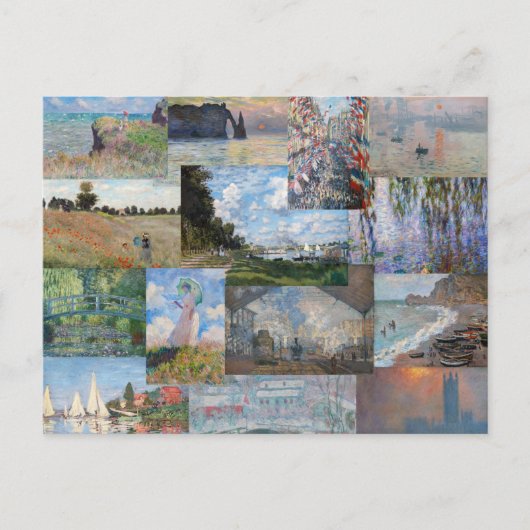 Claude Monet - Masterstuks Patchwork Briefkaart (Voorkant)