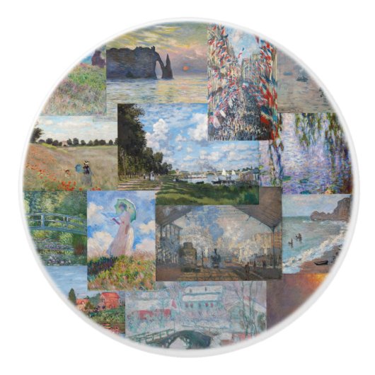 Claude Monet - Masterstuks Patchwork Keramische Knop (Voorkant)