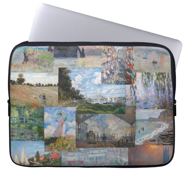 Claude Monet - Masterstuks Patchwork Laptop Sleeve (Voorkant)