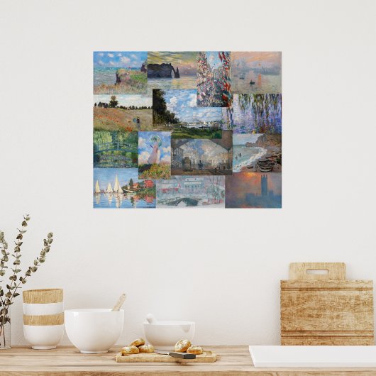 Claude Monet - Masterstuks Patchwork Poster (Keuken)