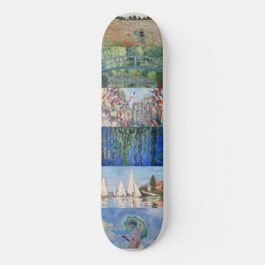 Claude Monet - Masterstuks Patchwork Skateboard (Voorkant)