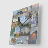 Claude Monet - Masterstuks Patchwork Vierkante Klok (Hoek)