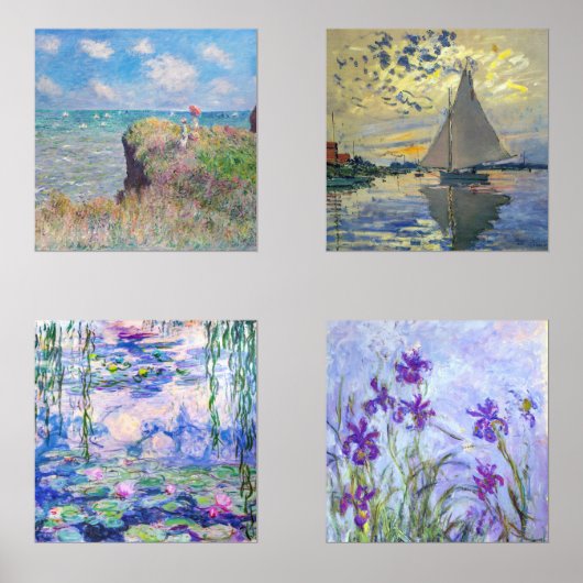 Claude Monet Masterstukselectie Wijn Charm Muurkunst Sets (Voorkant)