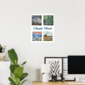 Claude Monet Meesterwerken Patchwork Poster (Thuiskantoor)