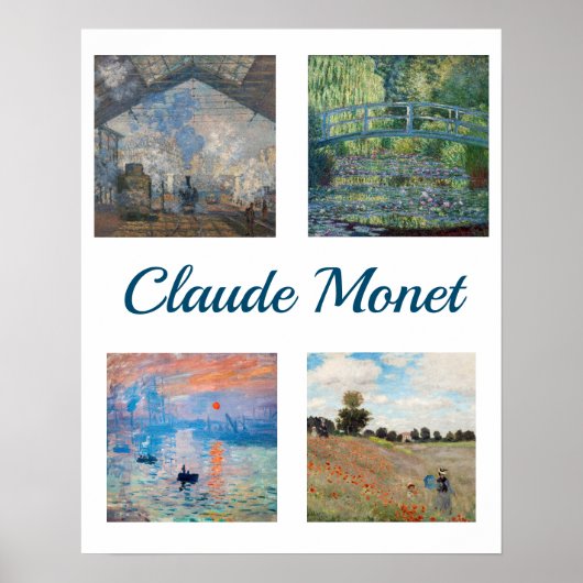Claude Monet Meesterwerken Patchwork Poster (Voorkant)