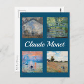 Claude Monet Meesterwerken Patchwork Postkaart (Voorkant / Achterkant)