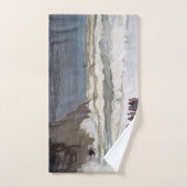 Claude Monet - Mer agitée à Etretat (Serviette à main)