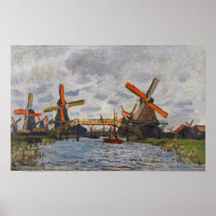 Claude Monet - Molens bij Zaandam Poster