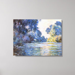 Claude Monet, Morning op de Seine bij Giverny Canvas Afdruk
