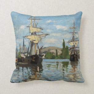 Claude Monet Nautical Ships Sierkussen