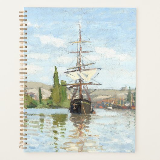 Claude Monet. Navires à cheval sur la Seine à Roue (Devant)