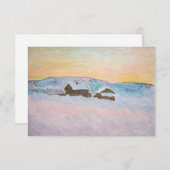 Claude Monet - Noorwegen Landscape, Blue Houses Bedankkaart (Voorkant / Achterkant)