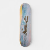 Claude Monet - Noorwegen Landscape, Blue Houses Skateboard (Voorkant)