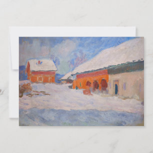 Claude Monet - Noorwegen, Rode Huizen in Bjornegaa Bedankkaart