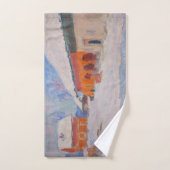 Claude Monet - Norvège, Maisons rouges à Bjornegaa (Serviette à main)