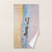 Claude Monet - Norvège Paysage, Maisons Bleues (Serviette à main)