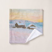 Claude Monet - Norvège Paysage, Maisons Bleues (Gant de toilette)