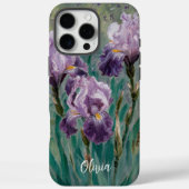 Claude Monet Paarse Iris Flowers, gepersonaliseerd Case-Mate iPhone Case (Achterkant)
