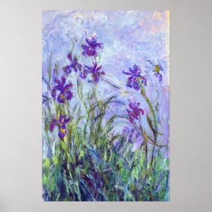Claude Monet - Paarse Irissen / Iris Mauves Poster