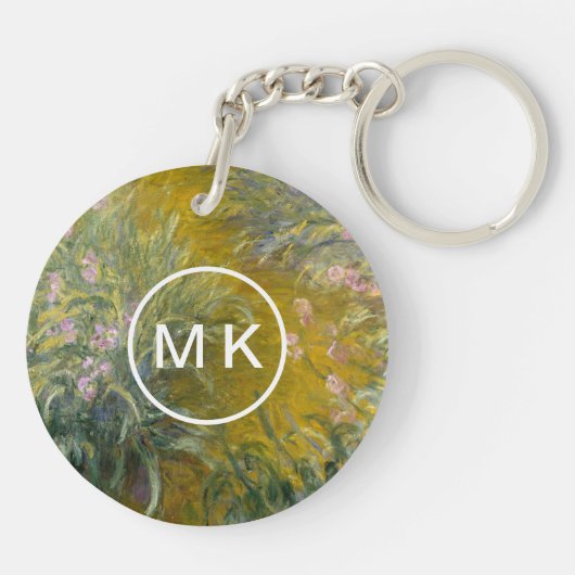 Claude Monet | Pad door de Irises Sleutelhanger (Achterkant)