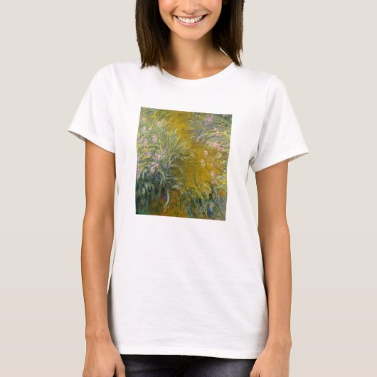 Claude Monet | Pad door de Irises T-shirt (Voorkant)