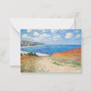 Claude Monet - Pad in de tarwevelden bij Pourville Notitiekaartje
