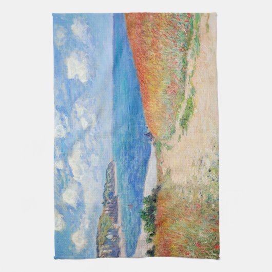 Claude Monet - Pad in Tarwevelden bij Pourville Theedoek (Verticaal)