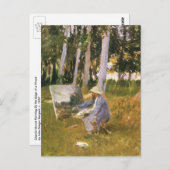 Claude Monet Painting, Edge of a Wood door Sargent Briefkaart (Voorkant / Achterkant)