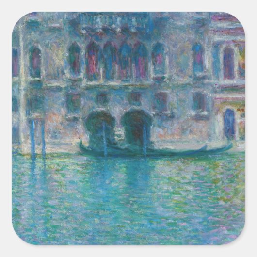 Claude Monet - Palazzo da Mula Vierkante Sticker (Voorkant)