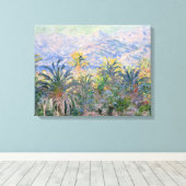 Claude Monet Palm Trees op Bordighera Canvas Afdruk (Insitu (Houten vloer))