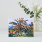 Claude Monet Palmboom op Bordighera Briefkaart (Staand voorkant)