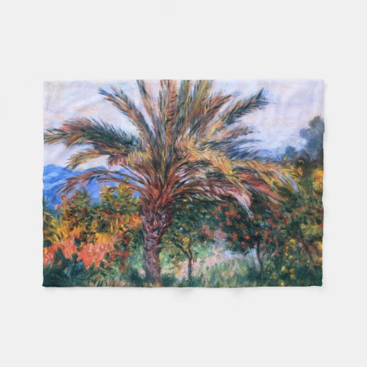Claude Monet Palmboom op Bordighera Fleece Deken (Voorkant (Horizontaal))