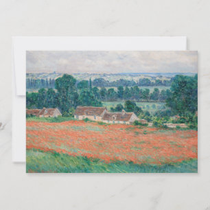 Claude Monet - Papaverveld, Giverny Bedankkaart