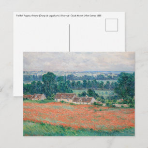 Claude Monet - Papaverveld, Giverny Briefkaart