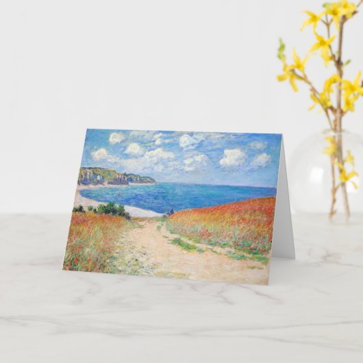 Claude Monet - Path in Wheat Fields at Pourville Kaart (Gele Bloem)