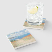 Claude Monet - Path in Wheat Fields at Pourville Stenen Onderzetter (Zijkant)