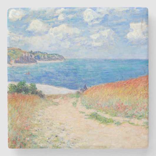 Claude Monet - Path in Wheat Fields at Pourville Stenen Onderzetter (Voorkant)