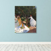 Claude Monet - Picknick Canvas Afdruk (Insitu (Houten vloer))