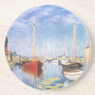 Claude Monet Pleasure Boats in Argenteuil Zandsteen Onderzetter