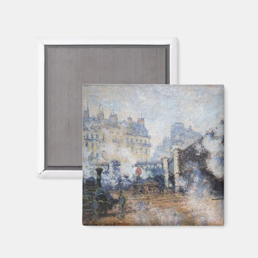 Claude Monet - Pont de l'Europe, Gare Saint-Lazare Magneet (Voorkant / Achterkant)
