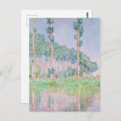 Claude Monet Poplars Pink Effect 1891 Beroemde ver Briefkaart (Voorkant / Achterkant)