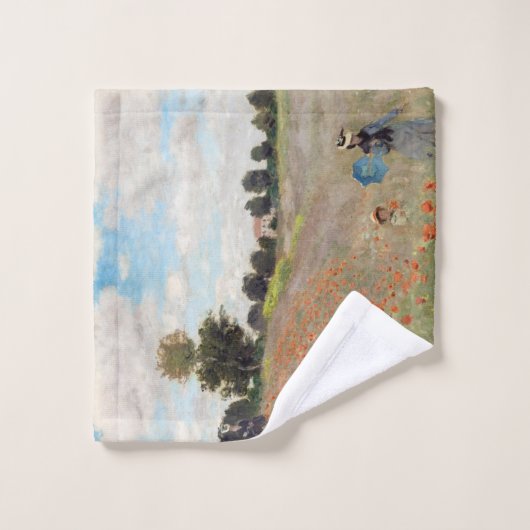 Claude Monet - Poppy Field Bad Handdoek (Wasdoekje)