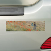 Claude Monet - Poppy Field Bumpersticker (Op auto)