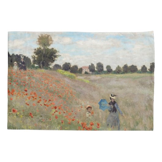 Claude Monet - Poppy Field Kussensloop (Achterkant)