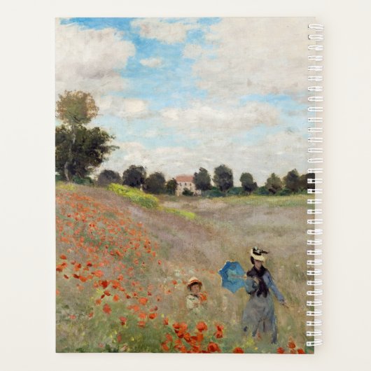 Claude Monet - Poppy Field Planner (Achterkant)